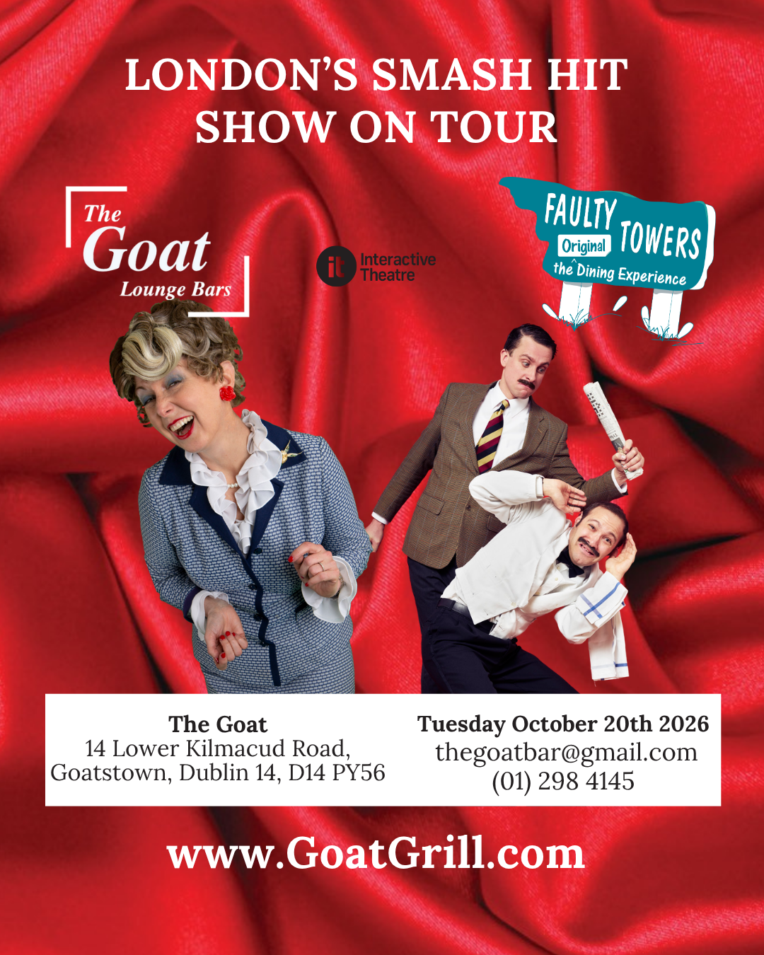 Faulty Towers The Dining Experience at The Goat, Tuesday 20 October