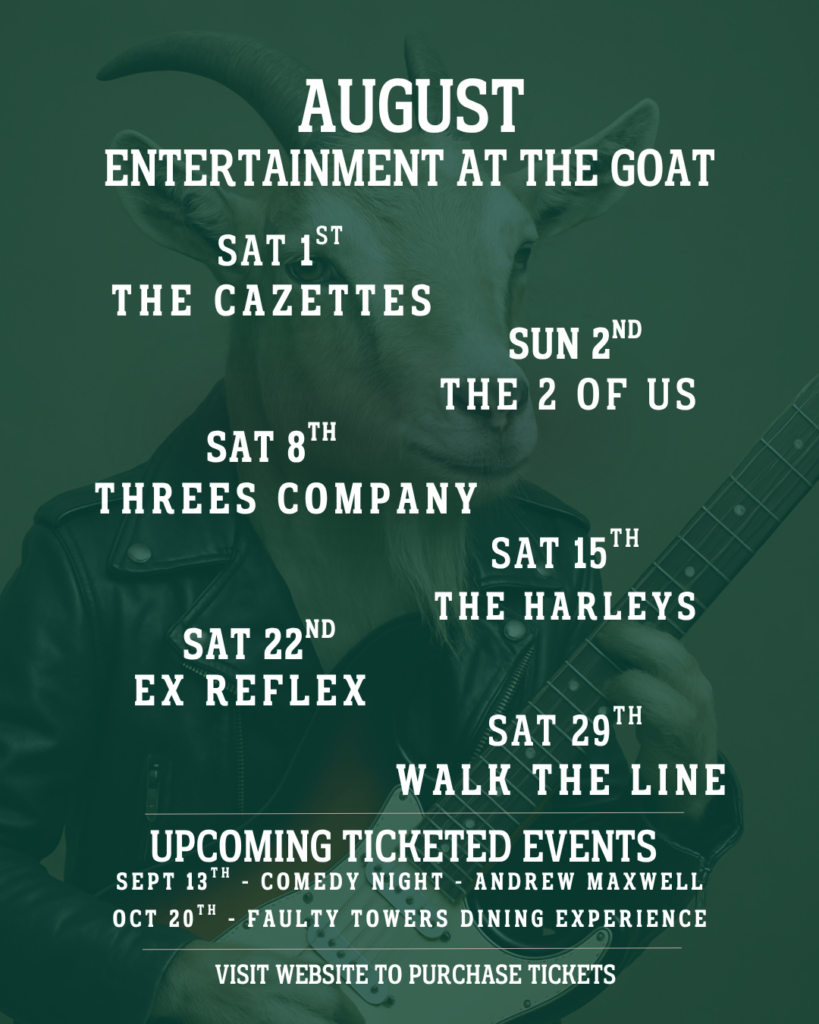 The Goat Live Music August 2026